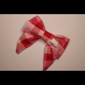 Red & Pink Plaid Bow